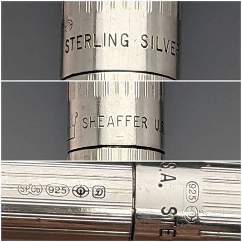 American Vintage Sheaffer Sterling Silver Ballpoint Pen with 2 Refills